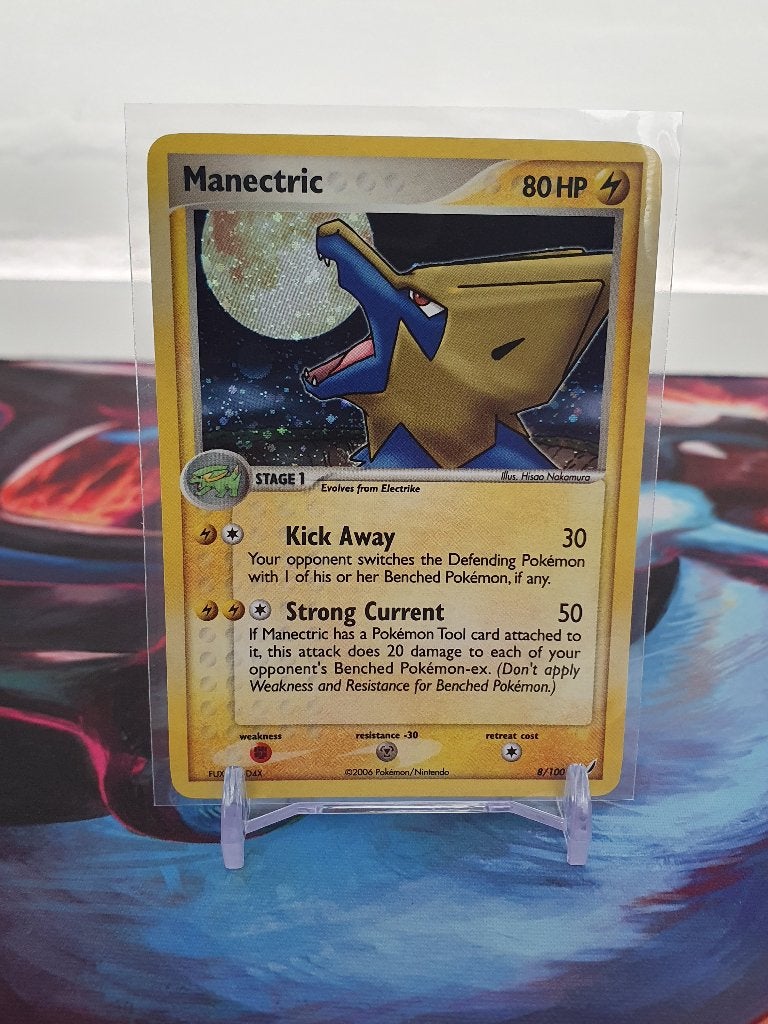 Pokémon - Manectric - #8/100 - EX Crystal Guardians, Ophalen of Verzenden, Gebruikt, Losse kaart, Foil