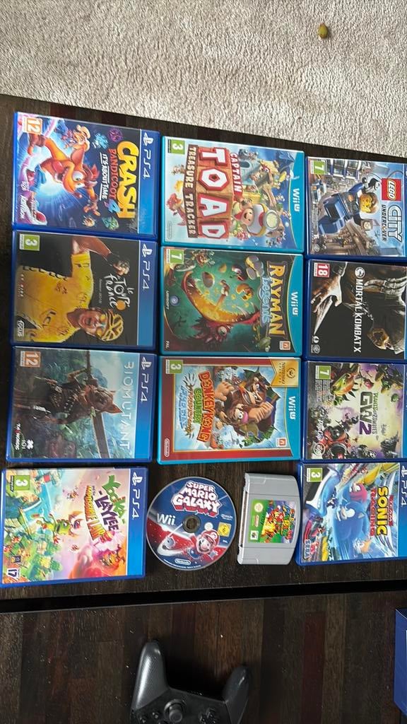 Spellen wii u, ps4 (mario 64 los & mario galaxy wii los, Alle leeftijden, Ophalen of Verzenden, Zo goed als nieuw
