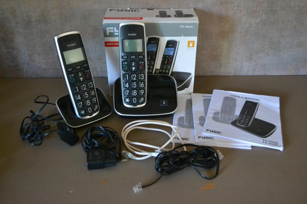 Fysic FX-6020 DECT DUO ouderentelefoon, Ophalen of Verzenden, Zo goed als nieuw, 2 handsets