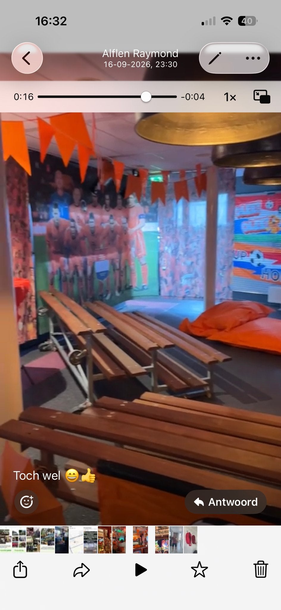 Houten Stadionbanken - Perfect voor Oranje Feesten!, Tuin en Terras, Ophalen, Gebruikt, Hout