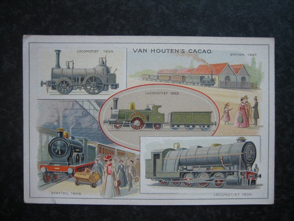 van HOUTEN's  Cacao  Treinvervoer D, Ophalen of Verzenden, Voor 1920, Overige thema's