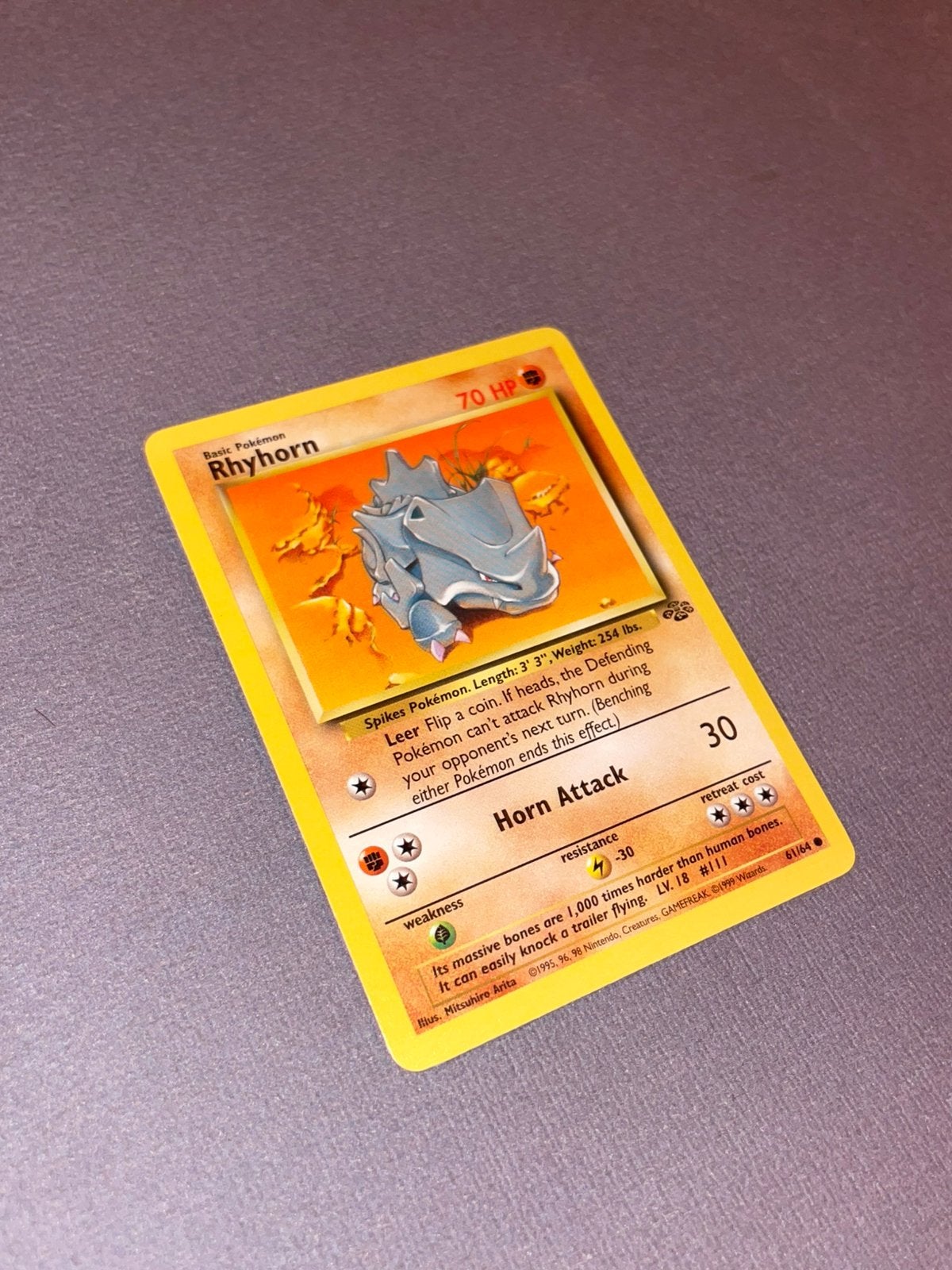 Pokemon Rhyhorn 61/64 Jungle near mint, Ophalen of Verzenden, Zo goed als nieuw