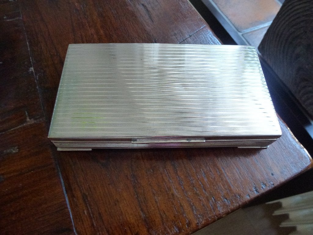 Te Koop Verzilverde sigarettendoos, Ophalen of Verzenden