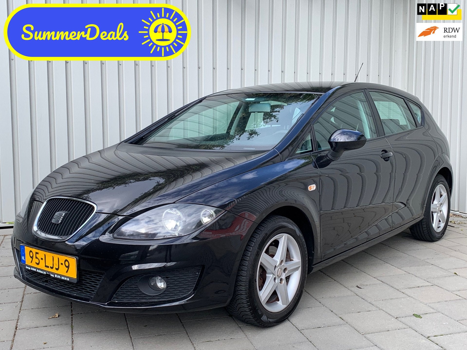 Seat Leon 1.6 Hattrick|Airco|, Voorwielaandrijving, Stof, Gebruikt, Zwart