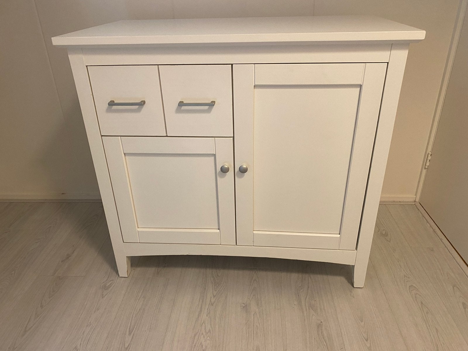 Witte MDF commode  L100 x B53 x H90, Ophalen, Minder dan 75 cm, 50 tot 70 cm, Zo goed als nieuw
