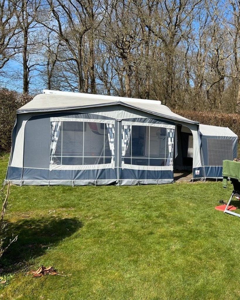 Doremea voortent incl uitbouw en aparte panoramaluifel, Caravans en Kamperen, Ophalen, Gebruikt, Ten Cate All Season 240g/m2, Dorema