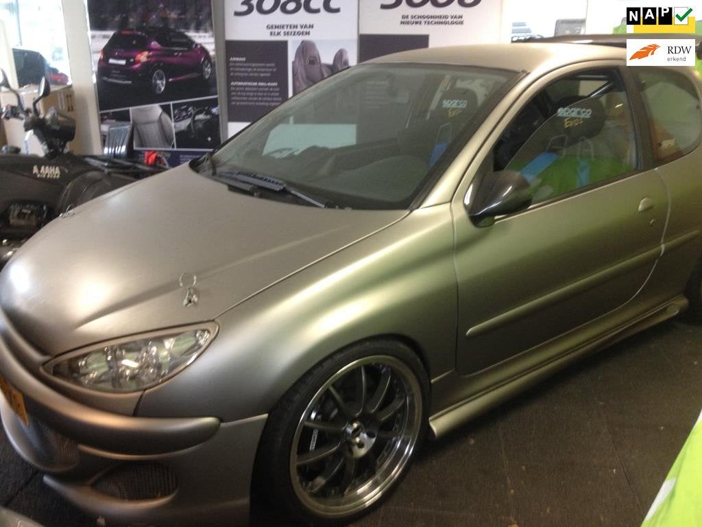 Peugeot 206 GTI, Honda V-tec 2.3 Motor Turbo 300pk-Special -, 1025 kg, 4 cilinders, Origineel Nederlands, Handgeschakeld