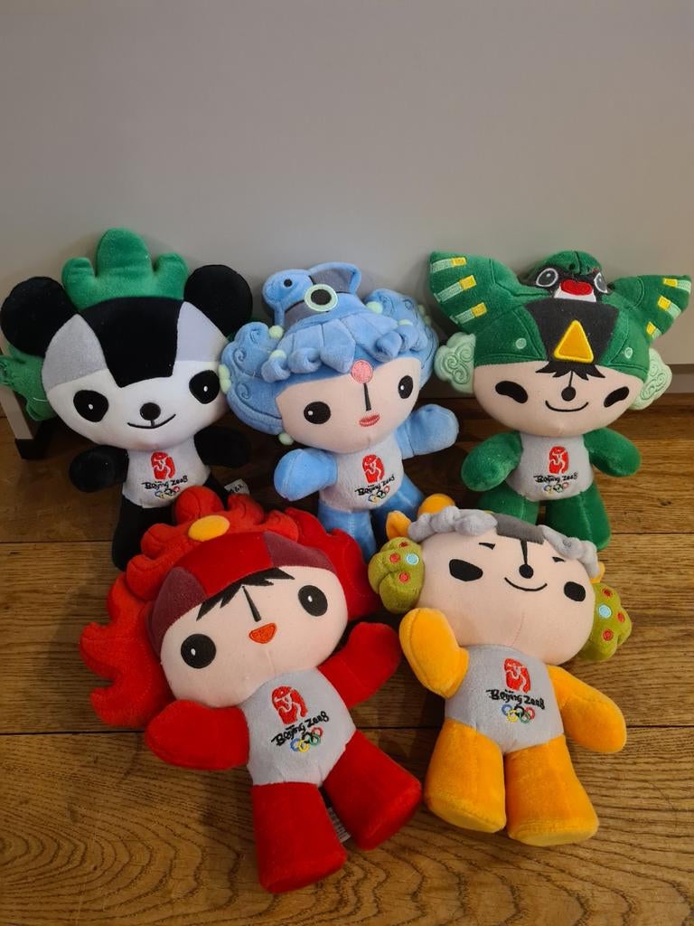 Olympische Spelen Beijing 2008 Mascottes Fuwa Knuffels, Ophalen of Verzenden, Zo goed als nieuw