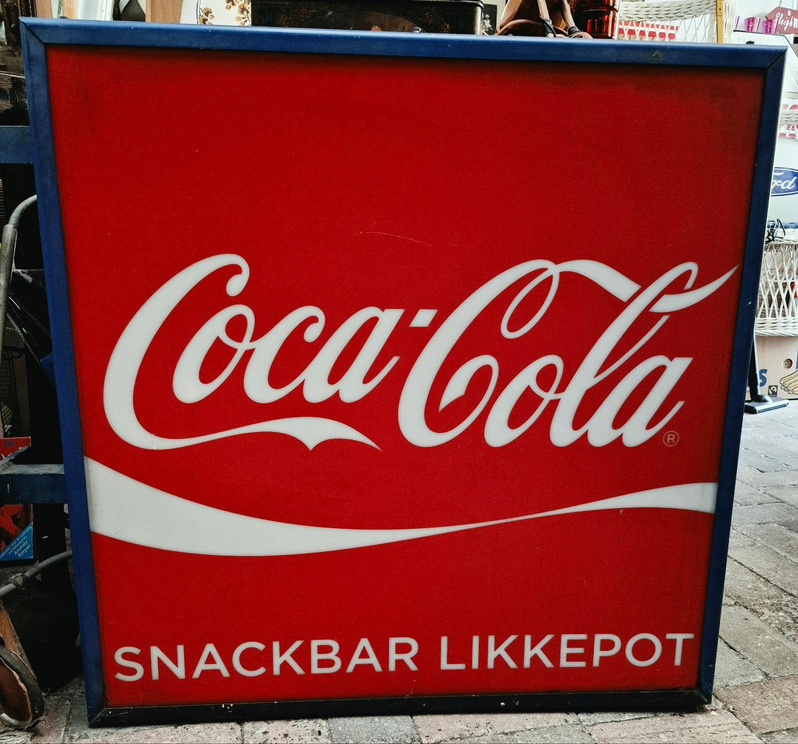 Vintage XL lichtbak, lichtreclame Coca Cola, Ophalen, Gebruikt, Lichtbak of (neon) lamp