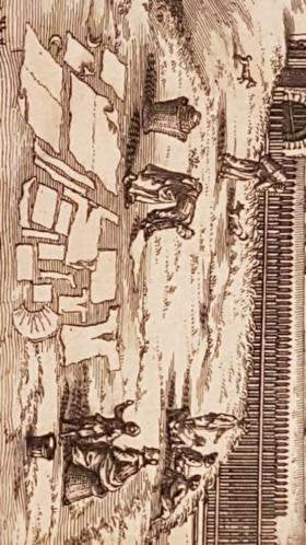 Oude gravure Amsterdam De Saegh Molens poort, Antiek en Kunst, Ophalen