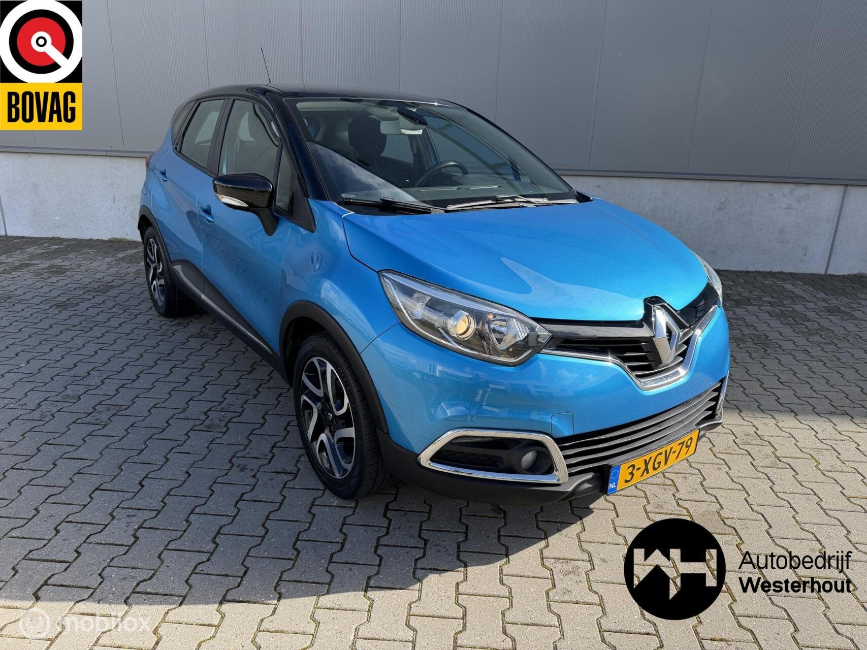 Renault Captur 0.9 TCe Dynamique|P.SENSOREN|NAVI|NAP, Voorwielaandrijving, Gebruikt, Blauw, 49 €/maand