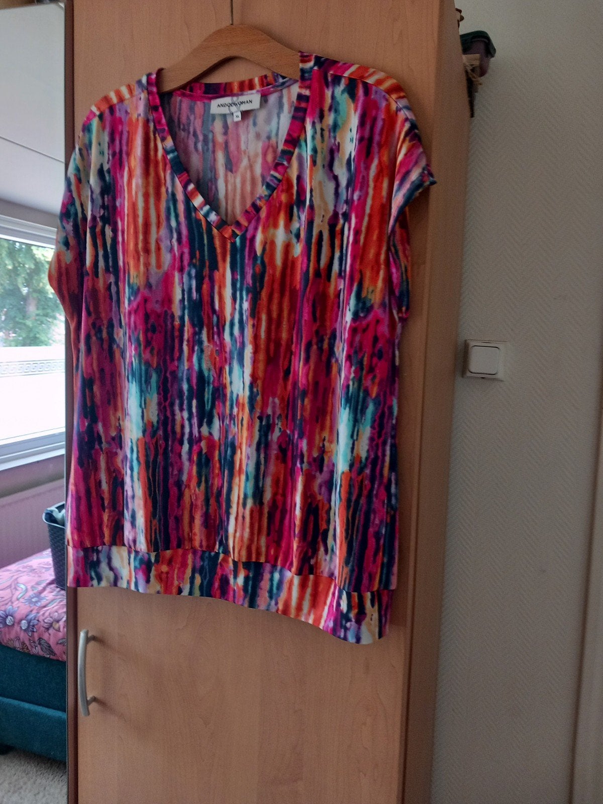 Prachtig shirt travelstof maat xl, Maat 46/48 (XL) of groter, Ophalen of Verzenden, Zo goed als nieuw, Korte mouw