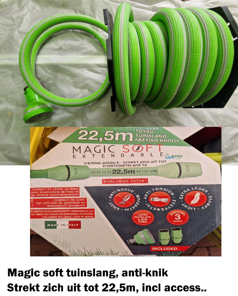Magic tuinslang, zet uit tot 22,5m, incl. 2X sproeier, Tuin en Terras, Tuinslangen, Ophalen, Nieuw, Tuinslang