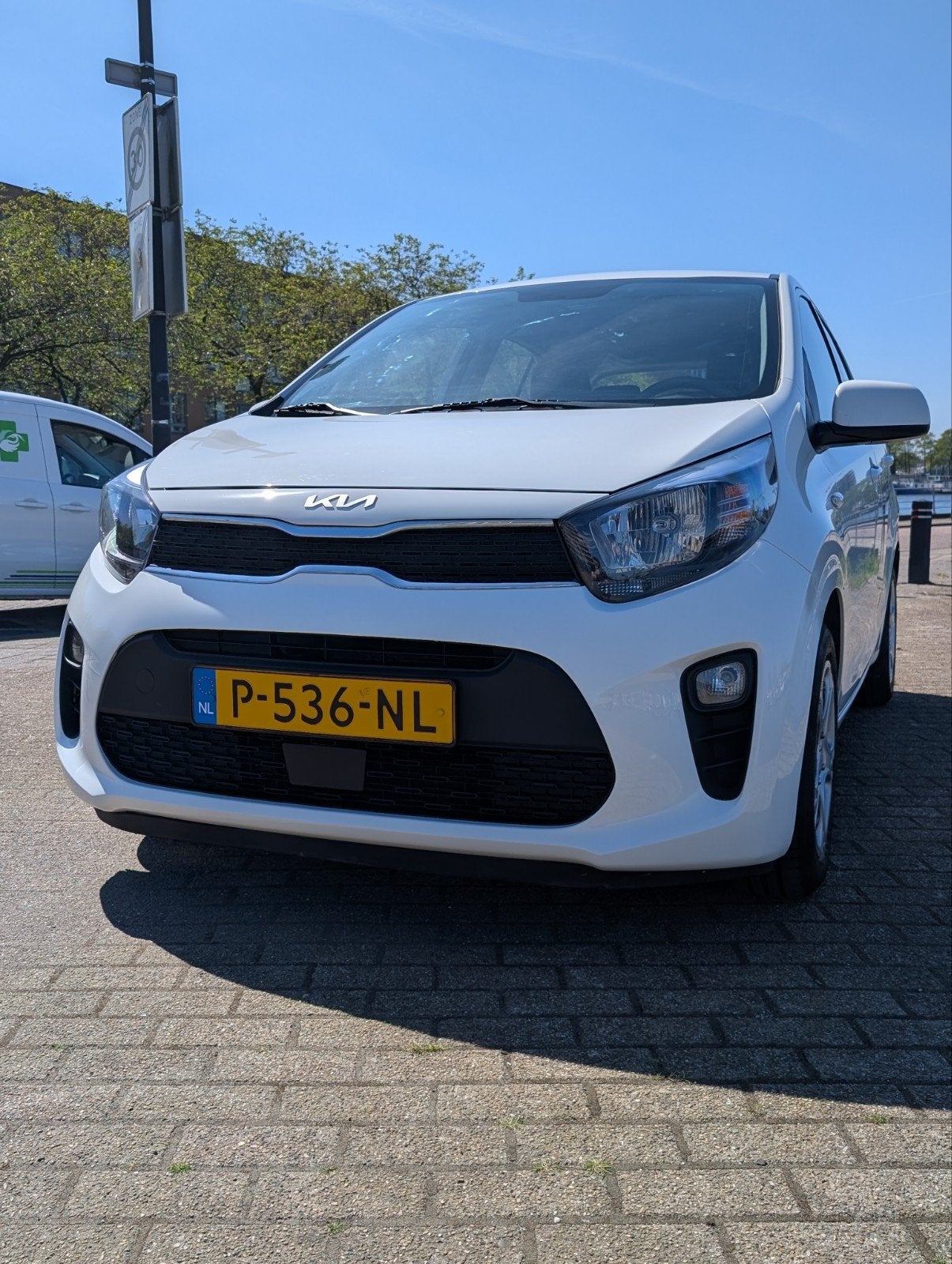Kia Picanto 1.0 MPi 67pk 5-zits 2022 Wit, Auto's, Voorwielaandrijving, Stof, Wit, Origineel Nederlands