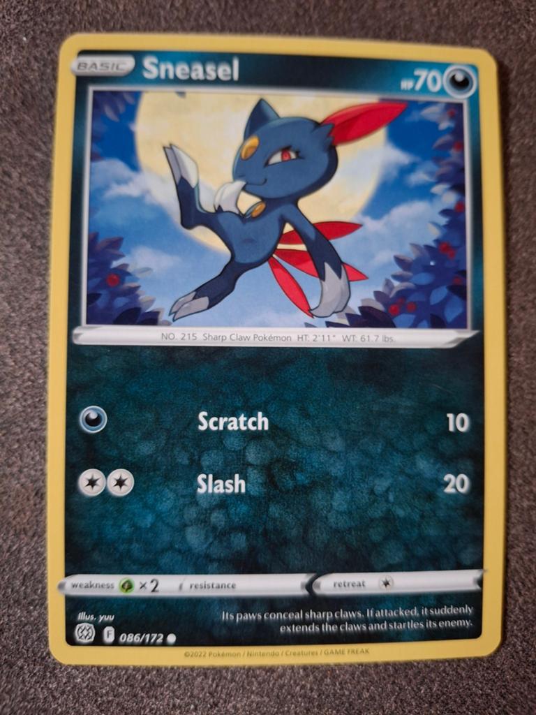 Sneasel Pokémon Kaart - 086/172, Ophalen of Verzenden, Zo goed als nieuw, Losse kaart