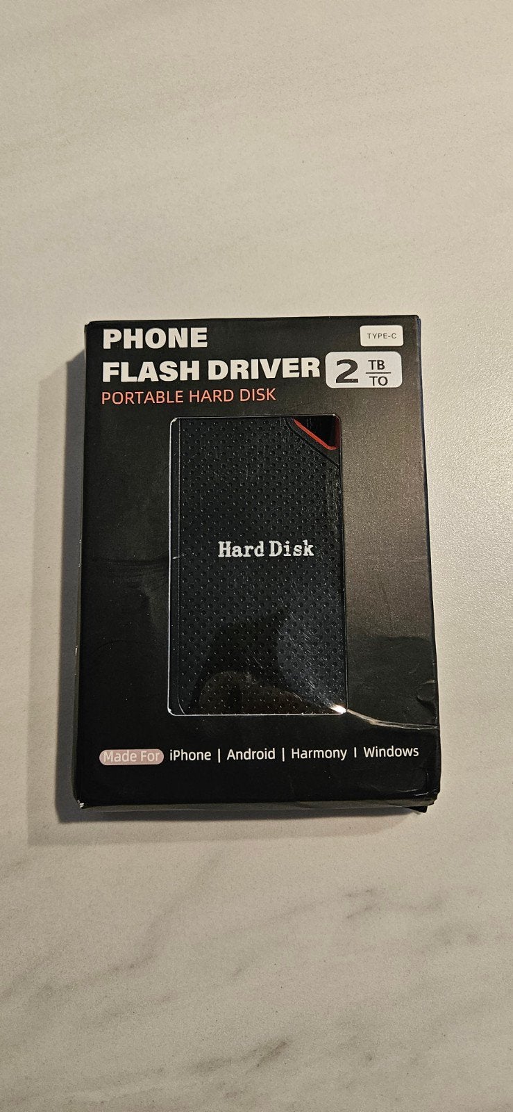 Externe harde schijf flash drive SSD 2TB, Computers en Software, Harde schijven, Nieuw, Laptop, Extern, SSD, Overige aansluitingen