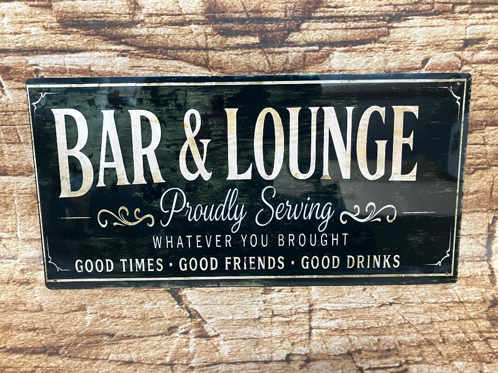 "Bar & Lounge" wandbord, Reclamebord, Nieuw, Ophalen of Verzenden, Nvt