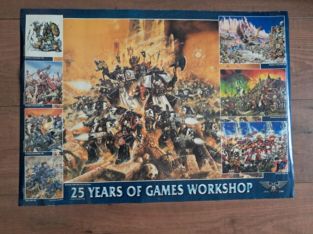 Poster van 25 jaar Games Workshop Warhammer 40K etc., Ophalen of Verzenden, Zo goed als nieuw, Warhammer, Toebehoren