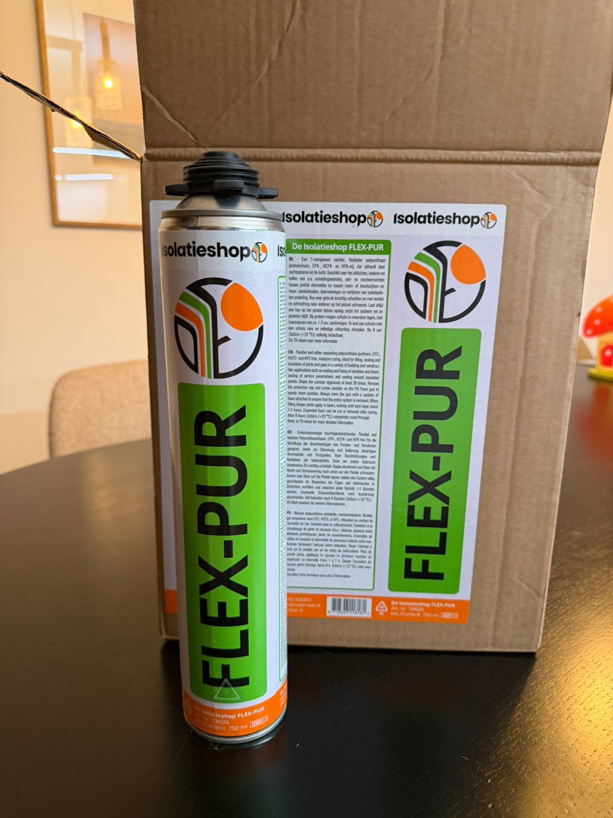 7x 750 ml Flex Pur Isolatieshop, Minder dan 4 cm, Overige materialen, Vloerisolatie, Nieuw