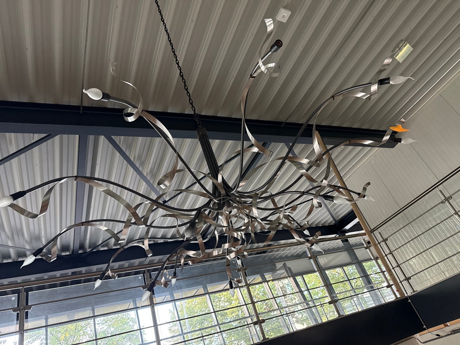 Jacco Maris Ruben Plie Design Hanglamp - 170x60cm, Ophalen, Zo goed als nieuw, Metaal, E14 (klein)