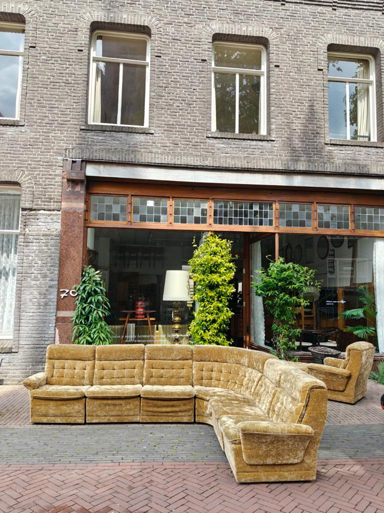 Vintage modulaire/ elementen 70's bank velvet, eyecatcher!, Ophalen