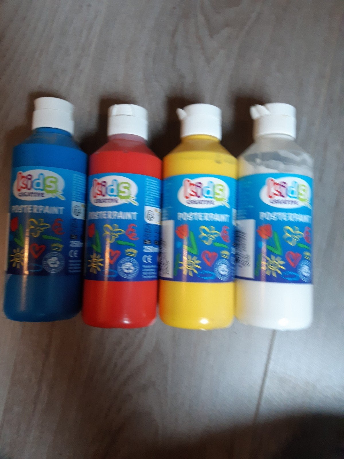 4 flesjes verf, Ophalen of Verzenden, Gebruikt