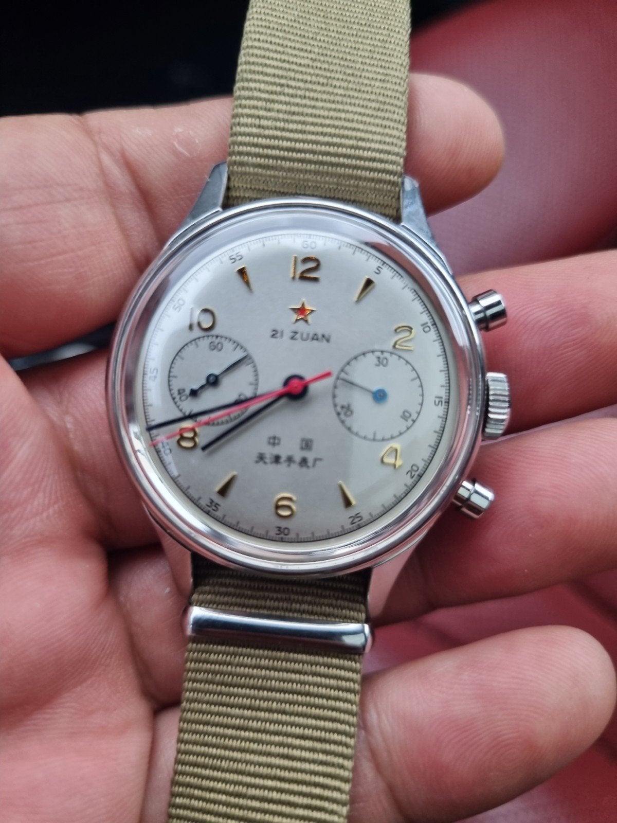Seagull 1963 Chronograaf Herenhorloge - Zo goed als nieuw, Overige merken, Staal, Polshorloge, Overige materialen
