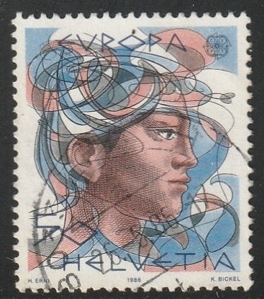 Zwitserland 1986 1315 Europa 50c, Gest, Ophalen of Verzenden, Gestempeld