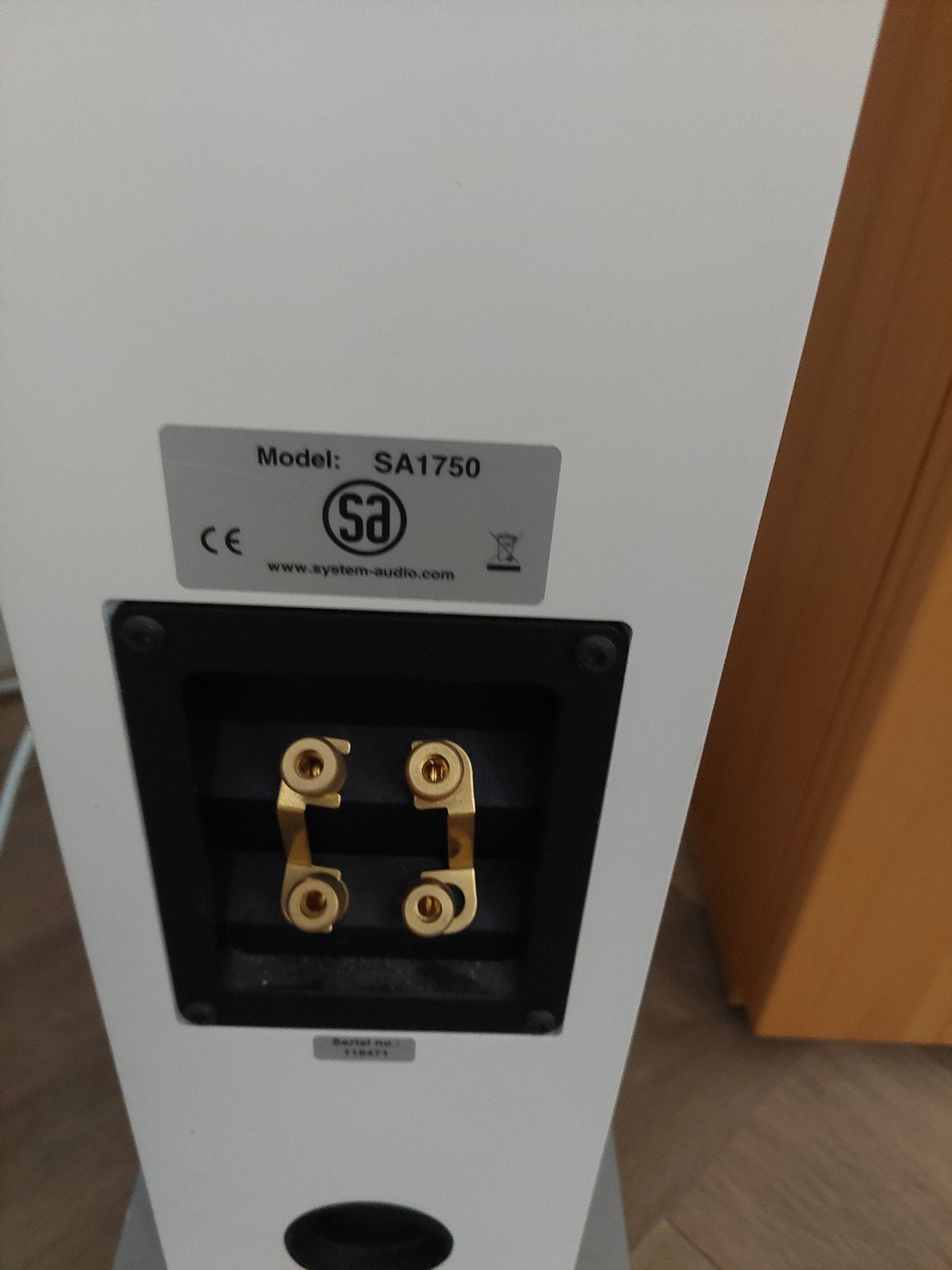 System Audio SA1750 Vloerstaande Luidspreker Wit, Overige merken, Vloerstaande luidspreker, Basreflex, Ophalen of Verzenden