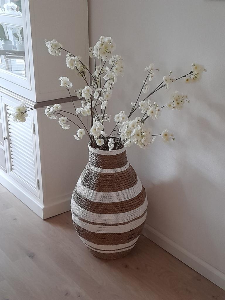 Riviera Maison mand Emelisse L, Ophalen, Zo goed als nieuw, Rond, Riet