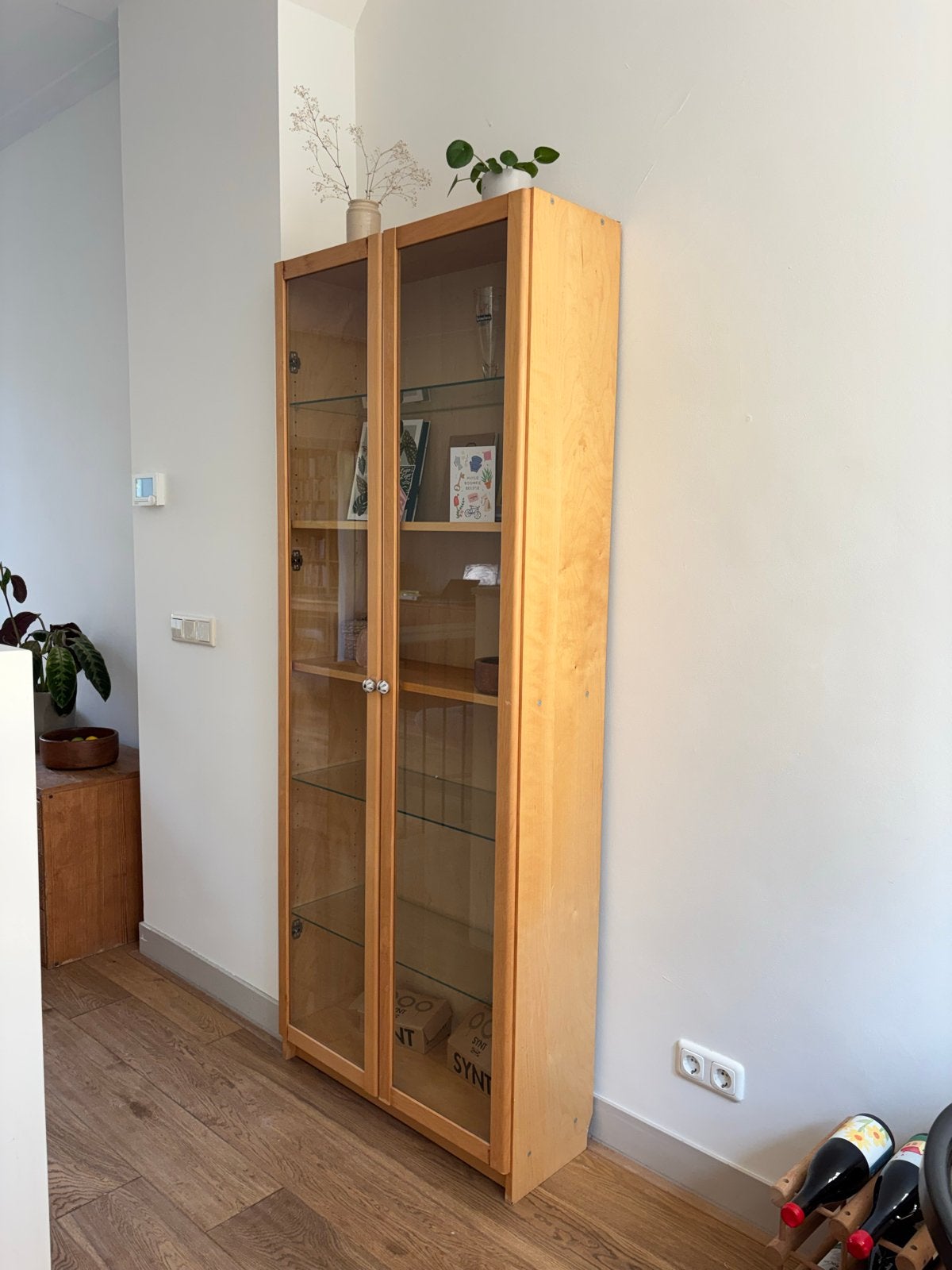 IKEA Billy kast met glazen deuren, Ophalen, Gebruikt, 200 cm of meer, 50 tot 100 cm
