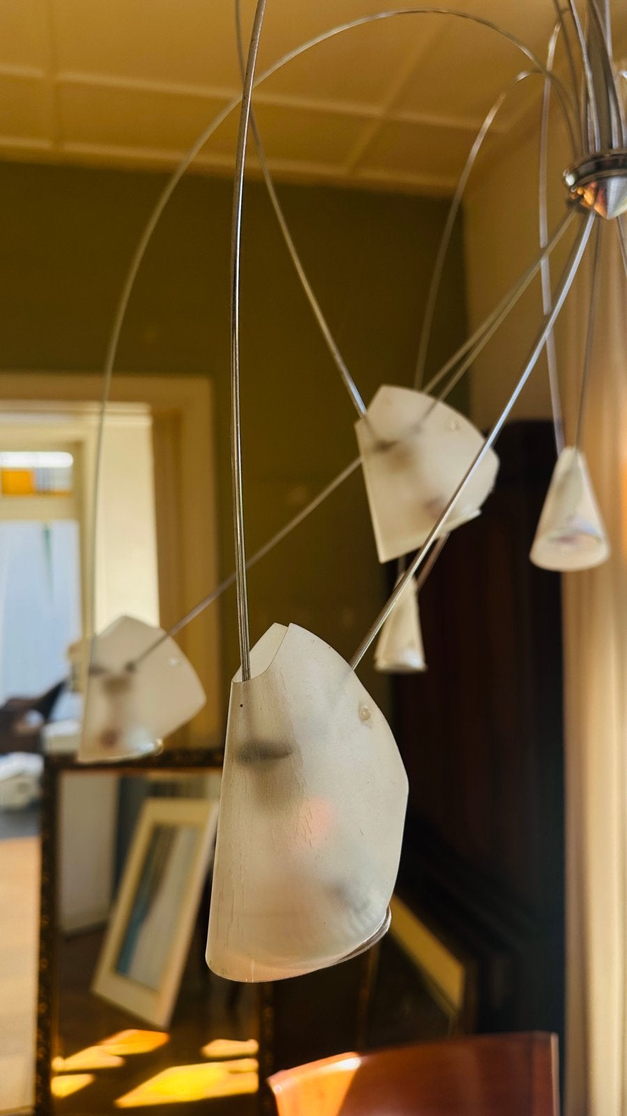 Vintage Solzi Luce Orione hanglamp - Maurizio Ferrari '90s, Huis en Inrichting, Ophalen, Gebruikt, Glas, Overige fittingen