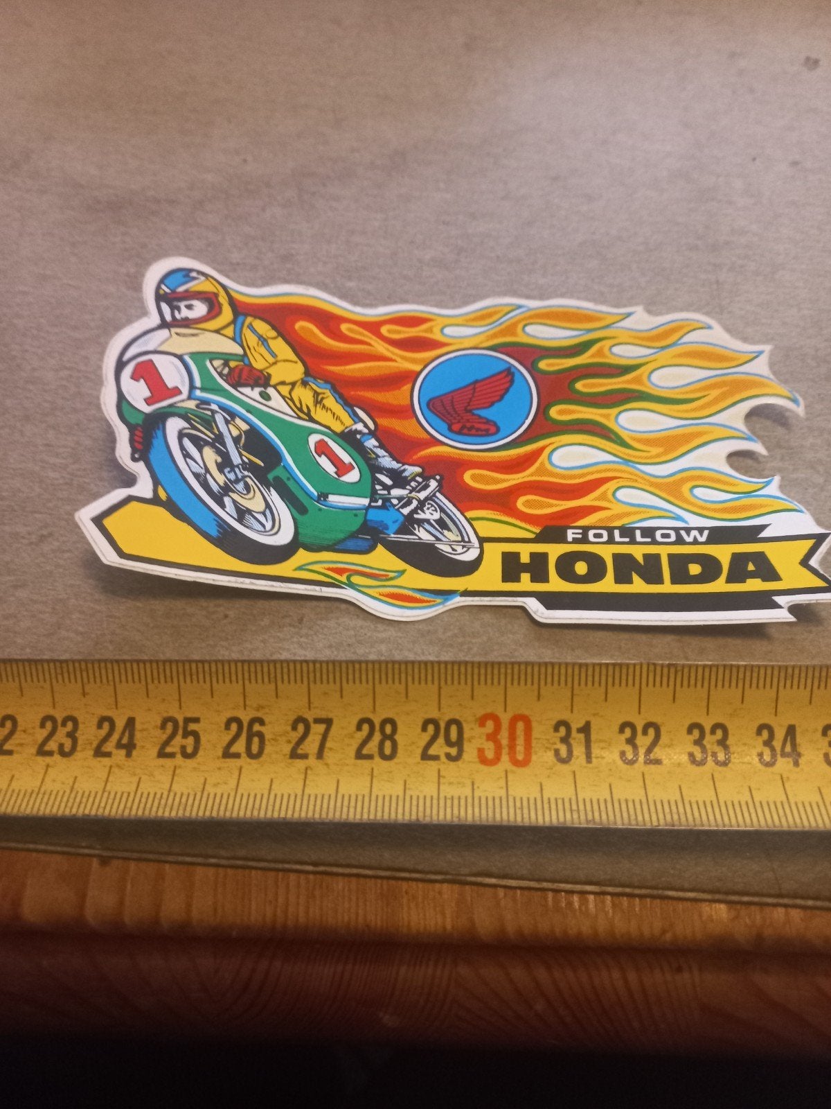 Vintage Honda Motorfiets Sticker - 'Follow Honda' Design, Ophalen of Verzenden