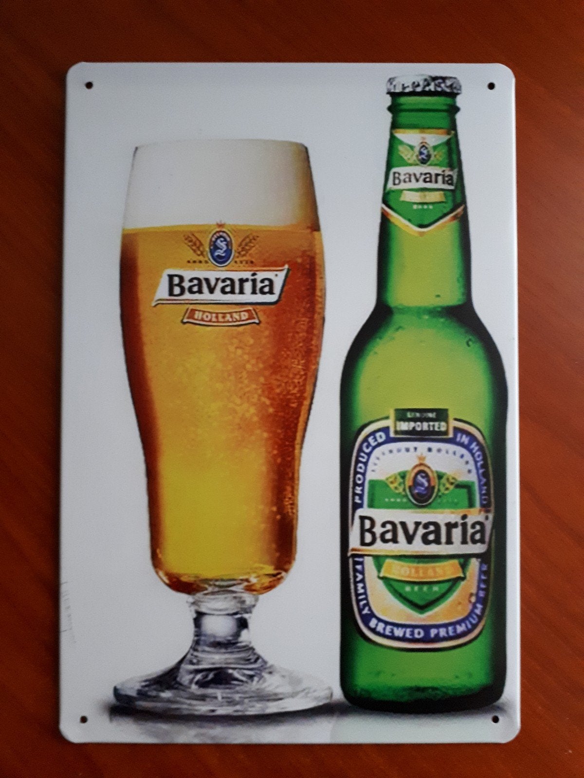 Bavaria 20x30 cm Metalen Reclamebord, Verzenden, Nieuw, Reclamebord, Plaat of Schild