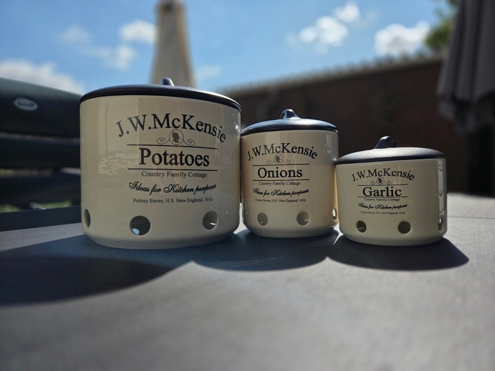 McKensie keukenpotten set, Ophalen, Zo goed als nieuw, Voorraadpot, Steen/keramiek