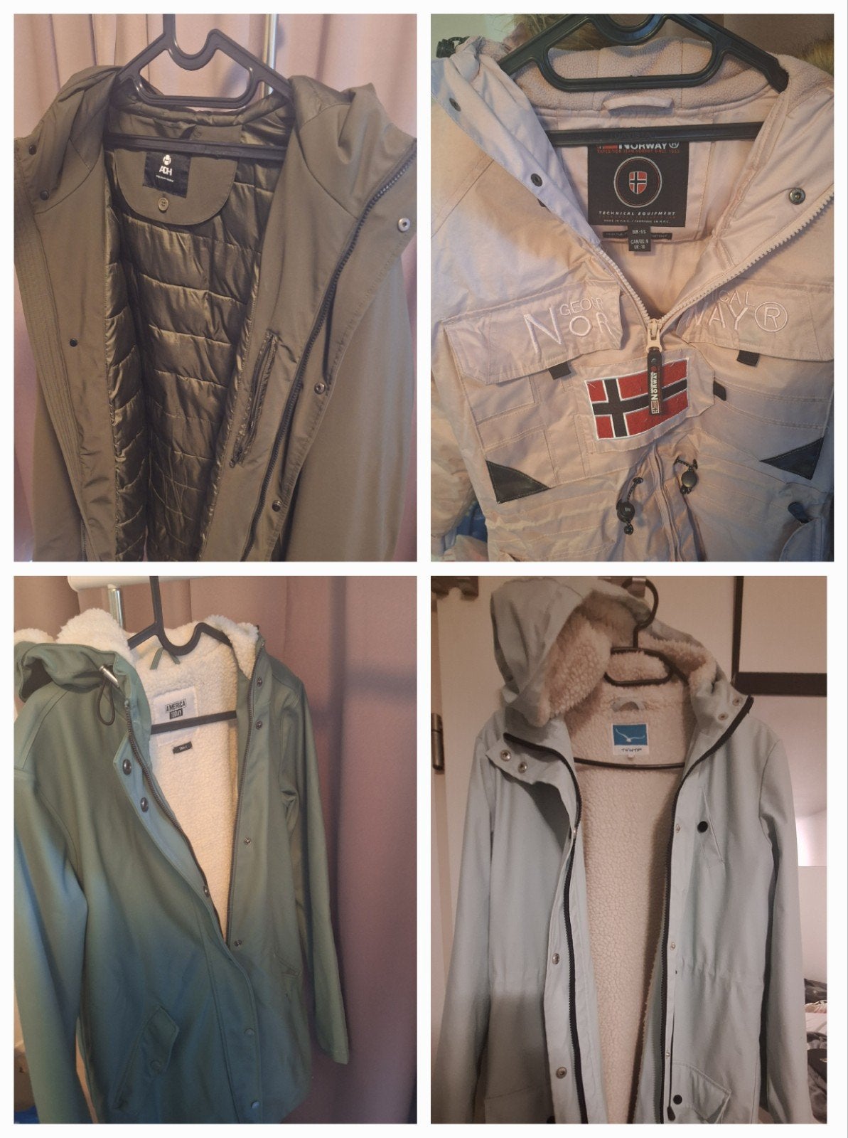 Bulk Winterjassen: 4 jassen in zeer goede staat, Kleding | Dames, Ophalen, Zo goed als nieuw, Groen