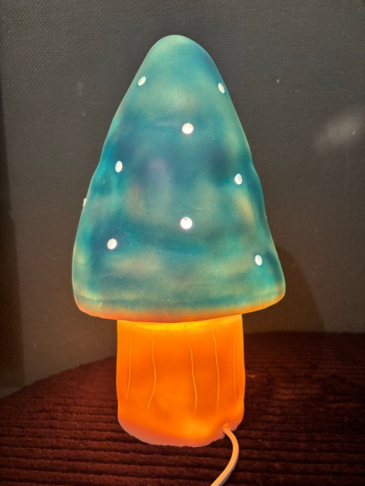 Heico paddenstoel lamp blauw, Ophalen of Verzenden, Gebruikt