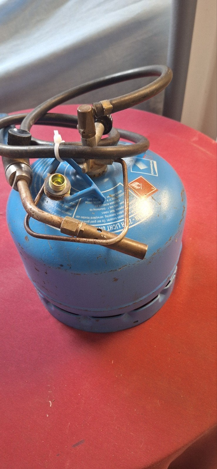 Campingaz gasfles met brander, Caravans en Kamperen, Ophalen of Verzenden, Gebruikt