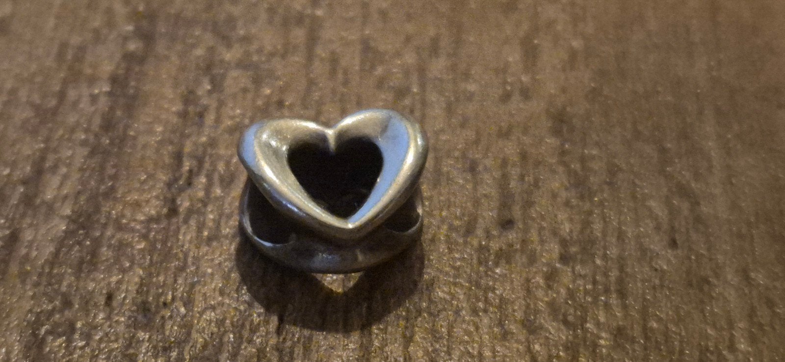Pandora bedel hartje 925 sterling zilver, Ophalen of Verzenden, Zo goed als nieuw, Zilver, Pandora