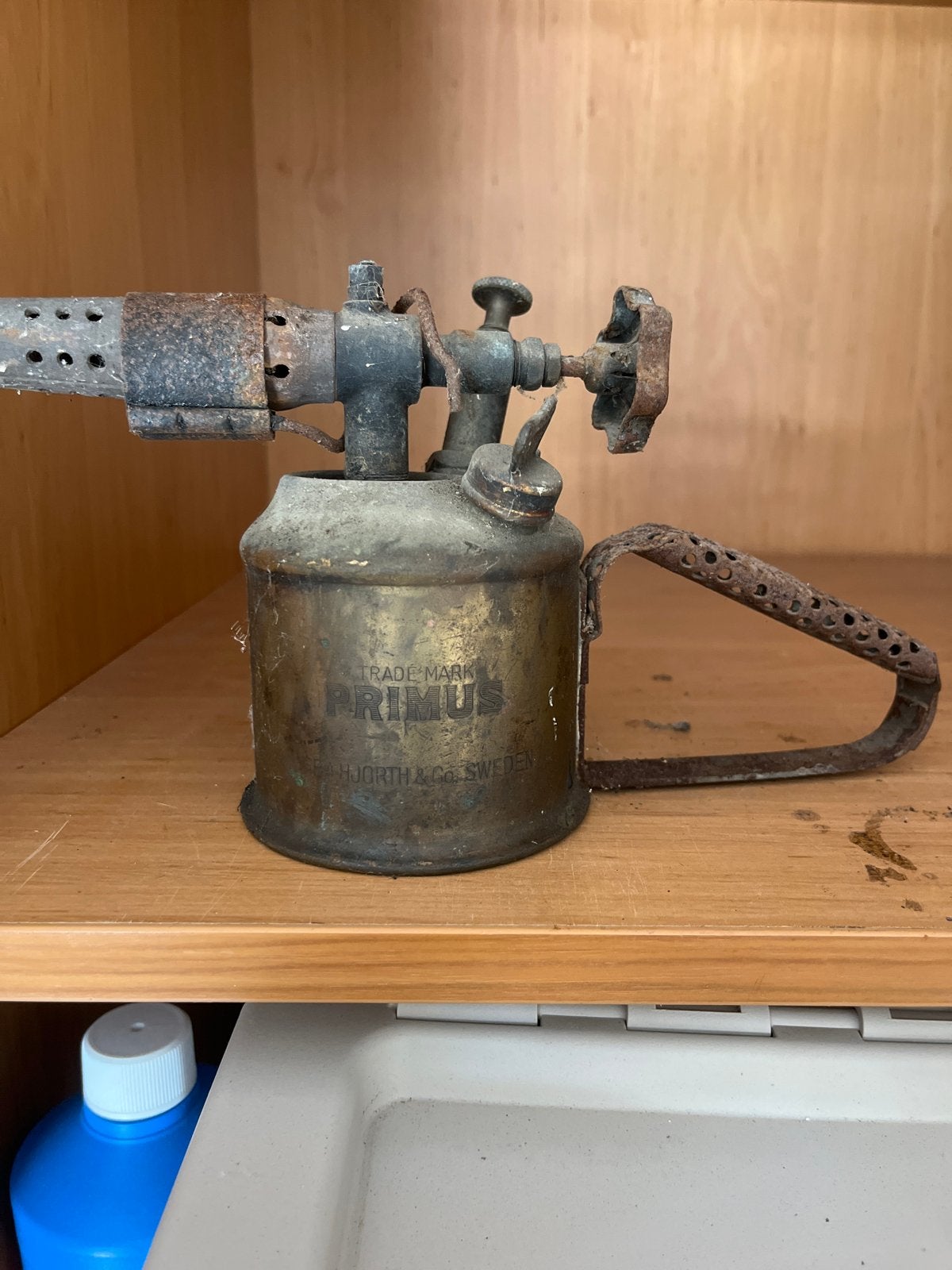 Antieke Primus Soldeerlamp - Vintage Zweedse Brandlamp, Antiek en Kunst, Ophalen of Verzenden