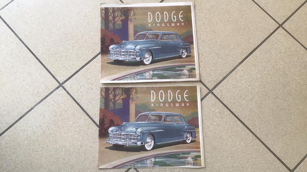 DODGE KINGSWAY FOLDER 1949 LOT 2x MOOIE PLAATJES !, Ophalen of Verzenden
