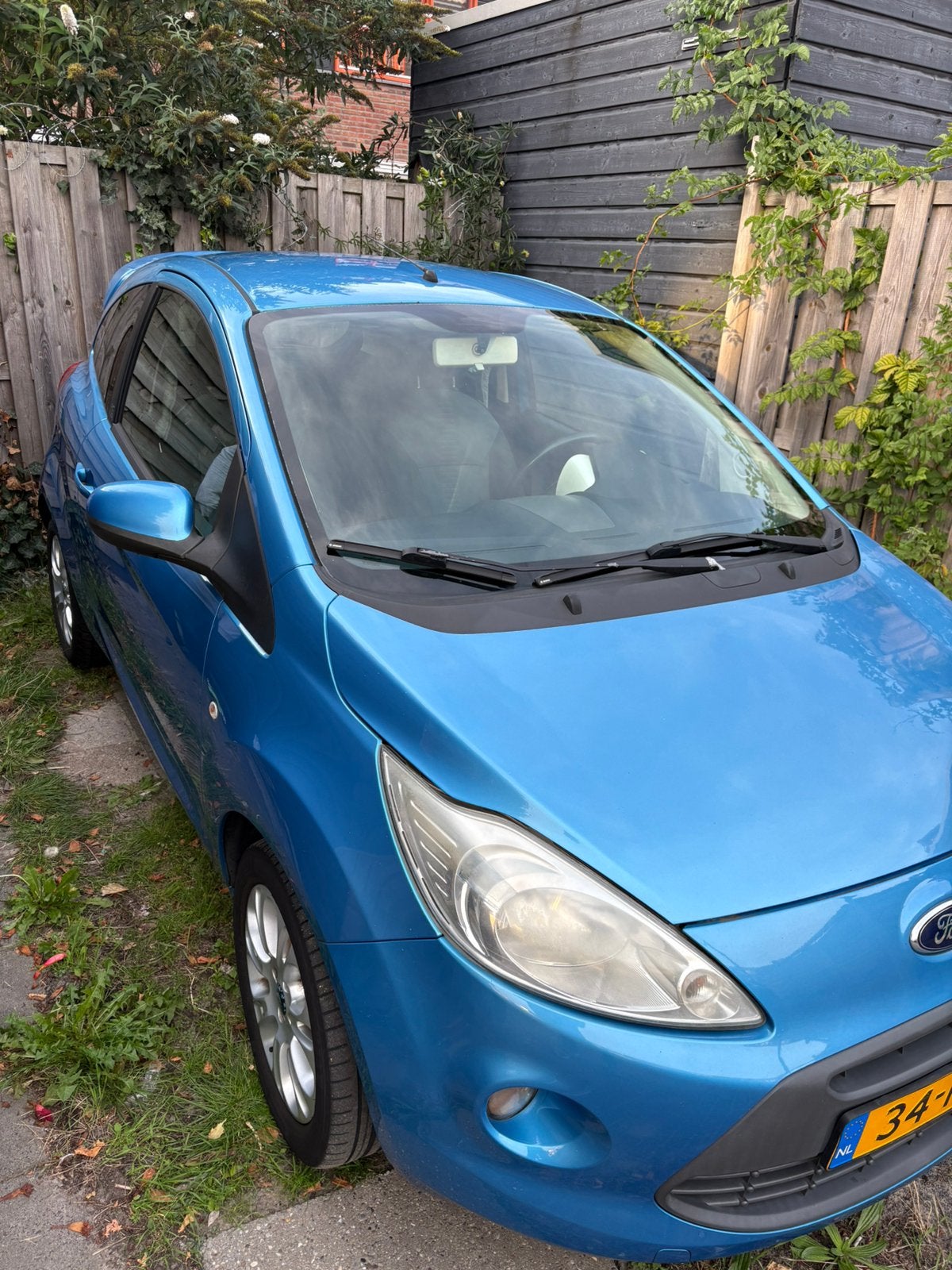 Ford Ka 1.2 51KW 2009 Blauw, Auto's, Voorwielaandrijving, Stof, 1242 cc, 4 cilinders