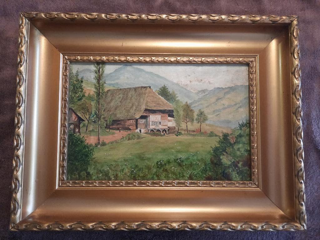 Olie schilderij A vRee 1915, Ophalen of Verzenden