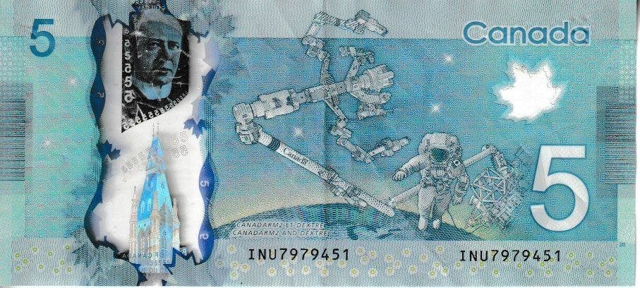 CONADA - 2013 / 5 DOLLARS, Ophalen of Verzenden, Noord-Amerika, Los biljet