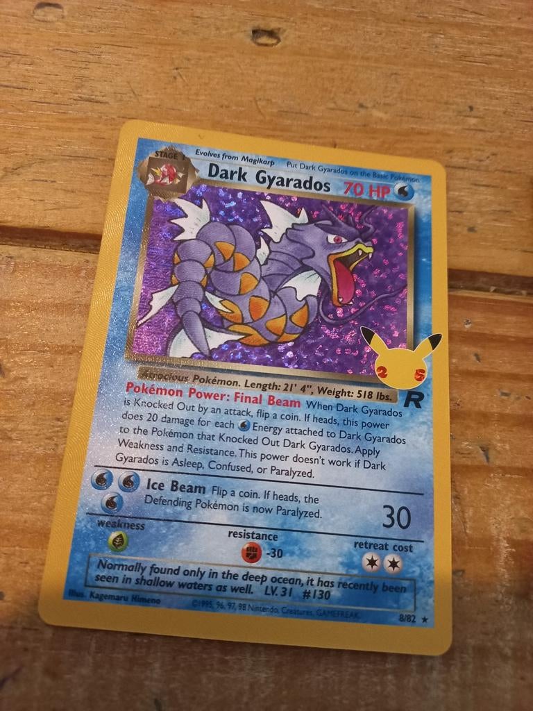 Dark gyarados, Hobby en Vrije tijd, Verzamelkaartspellen | Pokémon, Ophalen of Verzenden, Zo goed als nieuw, Losse kaart, Foil