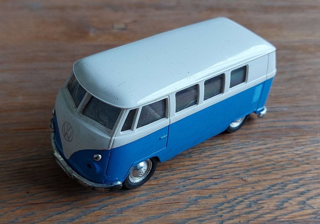 Welly VW bus 1963 T1 1/32, Ophalen of Verzenden, Zo goed als nieuw, Auto, Overige merken