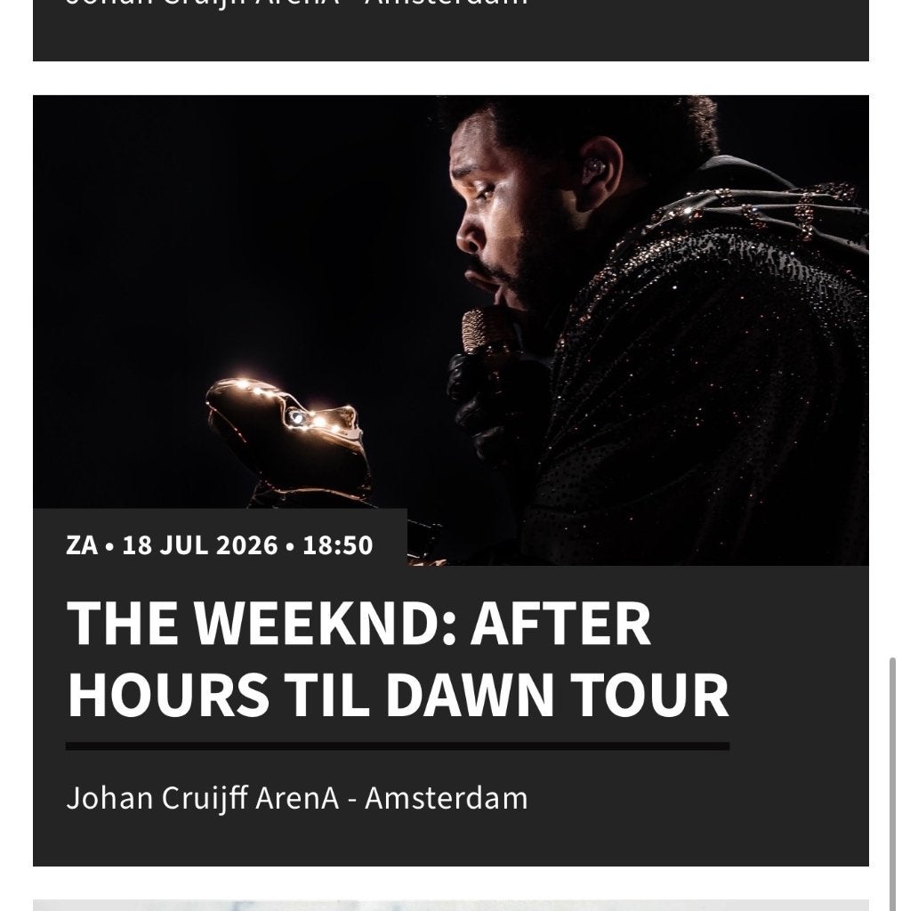 The Weeknd - golden circle - 18 juli, Twee personen, Juli