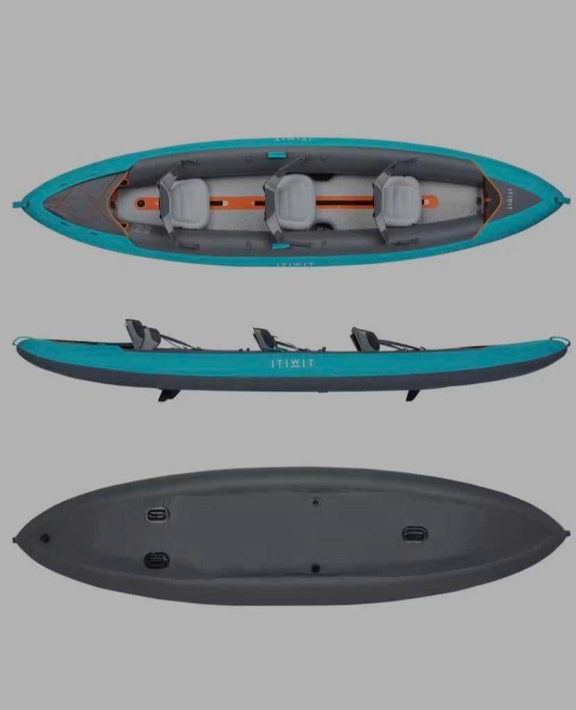 Itiwit x100+  kano. Nieuwstaat!  Met accessoires, Watersport en Boten, Kajaks, Nieuw, 3-persoons of meer, Opblaasbaar, Ophalen