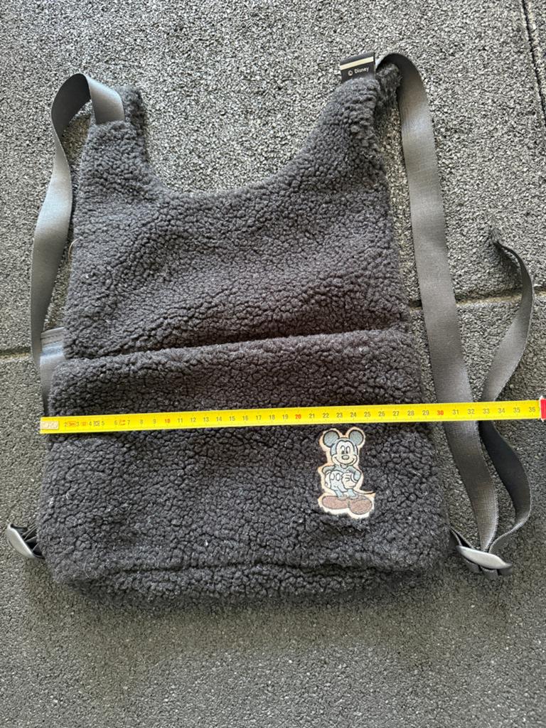 Zwarte teddy rugzak met Mickey Mouse, Minder dan 30 cm, Disney of Dora, 25 tot 40 cm, Ophalen of Verzenden