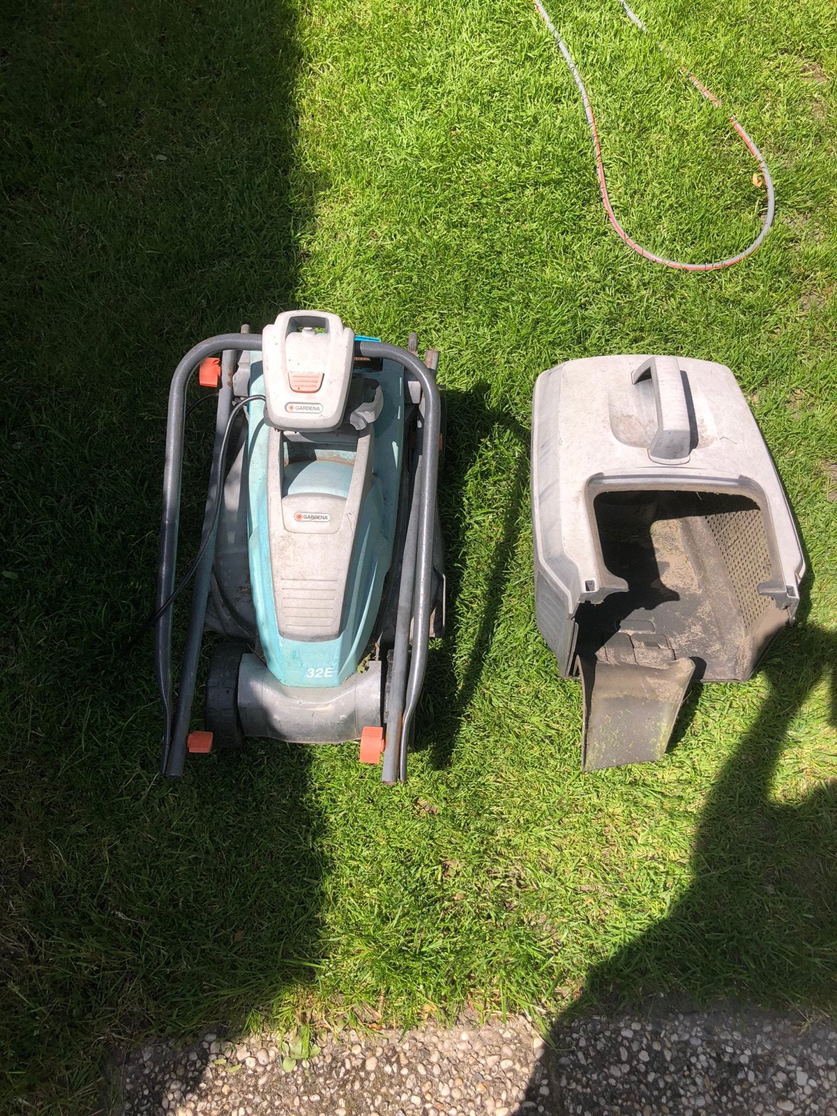 Opvangbak en onderdelen Gardena 32E, Tuin en Terras, Grasmaaiers, Kooimesmaaier, Ophalen of Verzenden, Zo goed als nieuw